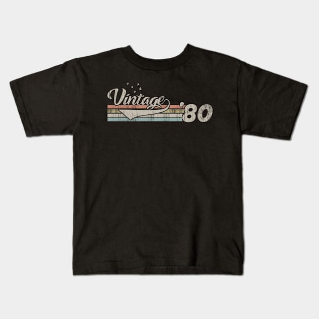 Vintage 1980 Design 40 Years Old 40th birthday Kids T-Shirt by semprebummer7